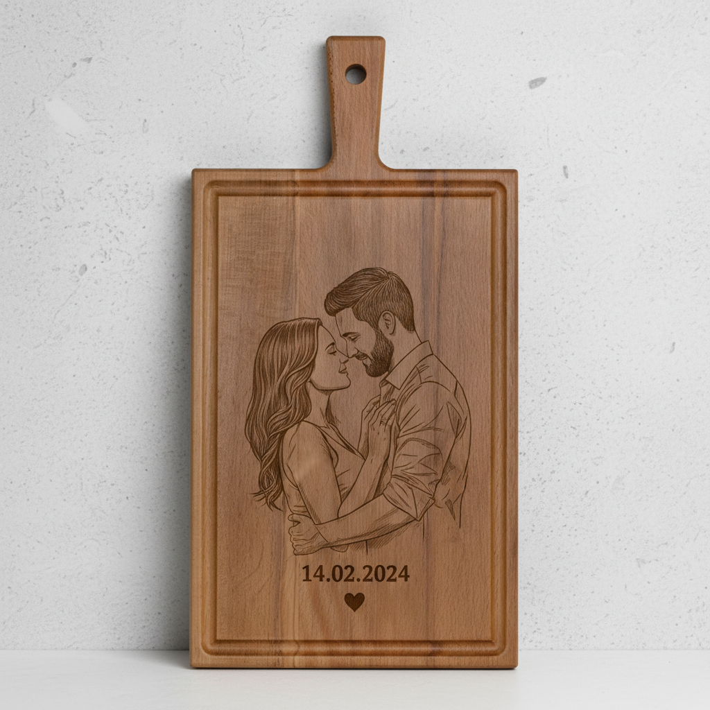 Borrelplank graveren - beuken - 37cm x 19cm - laten ontwerpen
